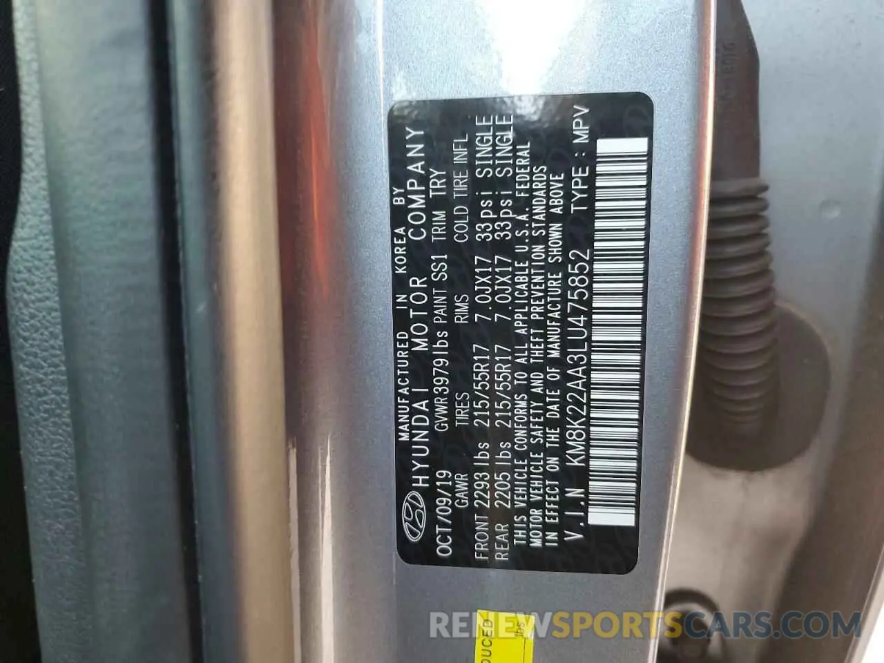 13 Фотография поврежденного автомобиля KM8K22AA3LU475852 HYUNDAI KONA 2020