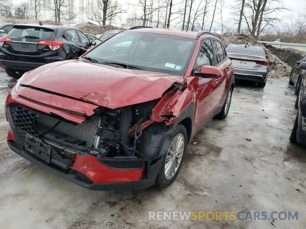 1 Photograph of a damaged car KM8K2CAA0LU589345 HYUNDAI KONA 2020