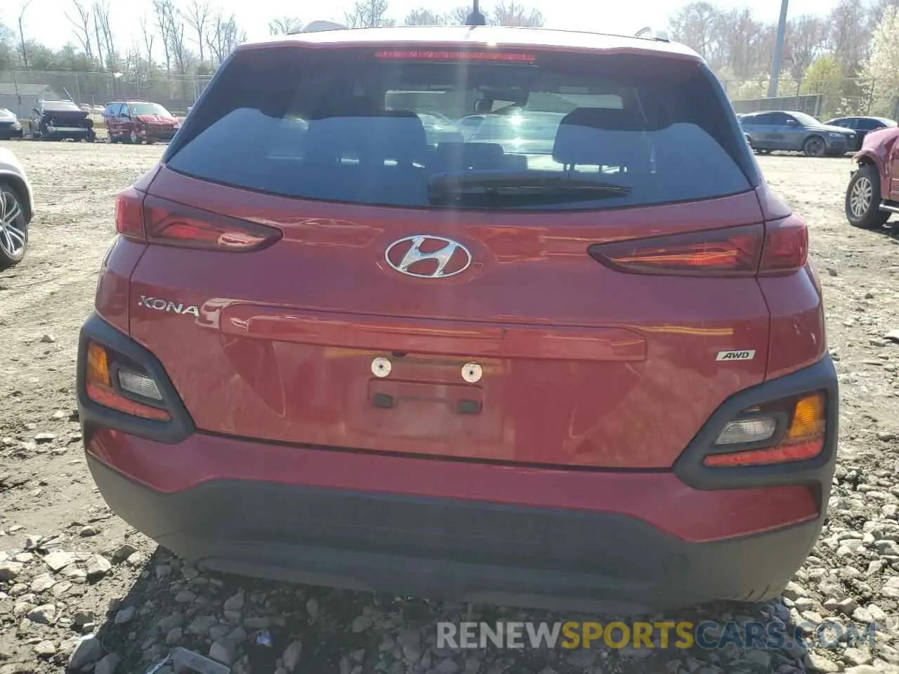 6 Photograph of a damaged car KM8K2CAA7LU555628 HYUNDAI KONA 2020