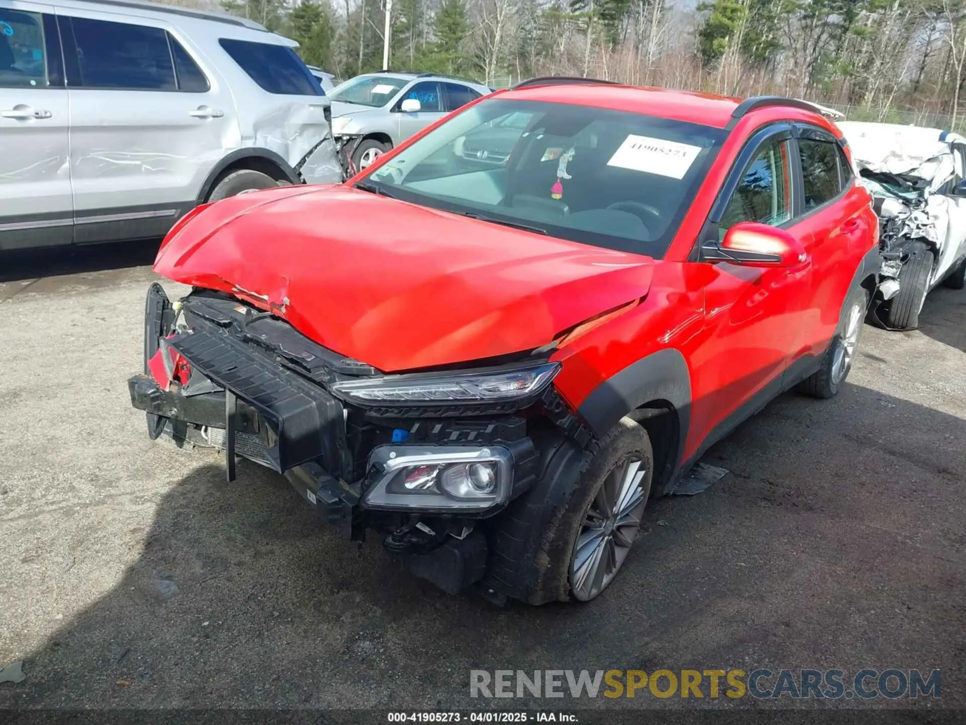 2 Фотография поврежденного автомобиля KM8K2CAAXLU574383 HYUNDAI KONA 2020