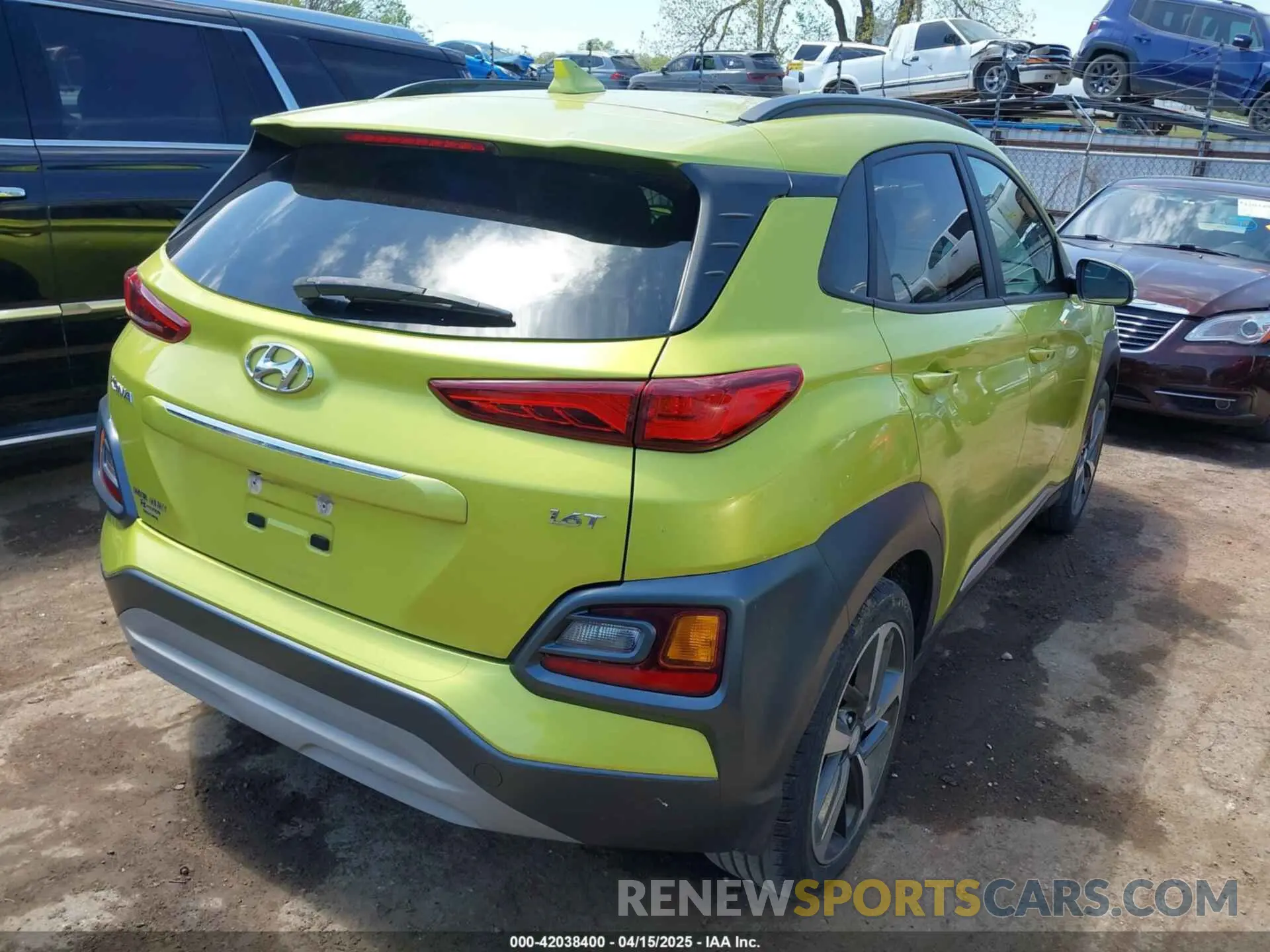 4 Фотография поврежденного автомобиля KM8K33A51LU556628 HYUNDAI KONA 2020