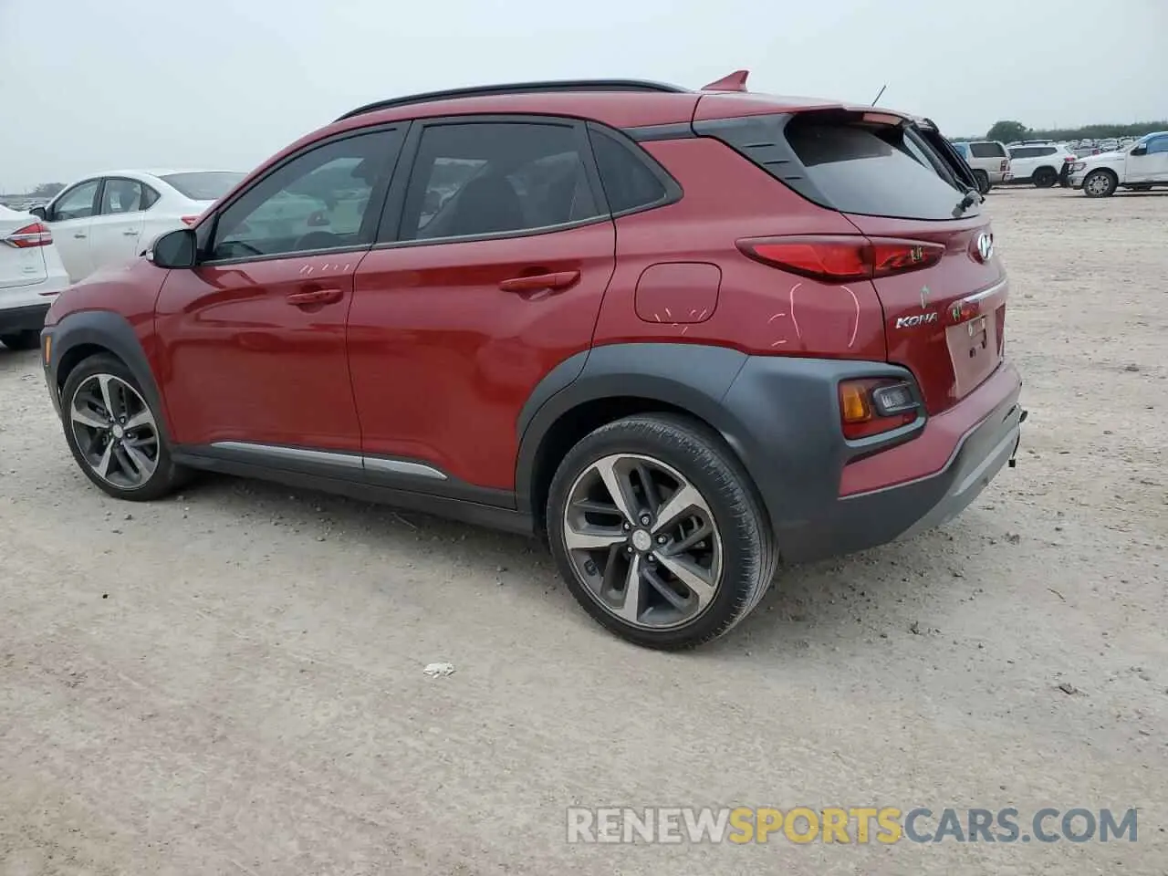2 Photograph of a damaged car KM8K33A54LU542934 HYUNDAI KONA 2020