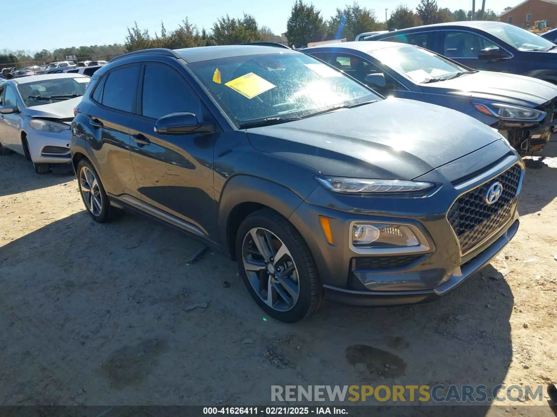 1 Photograph of a damaged car KM8K33A58LU414955 HYUNDAI KONA 2020