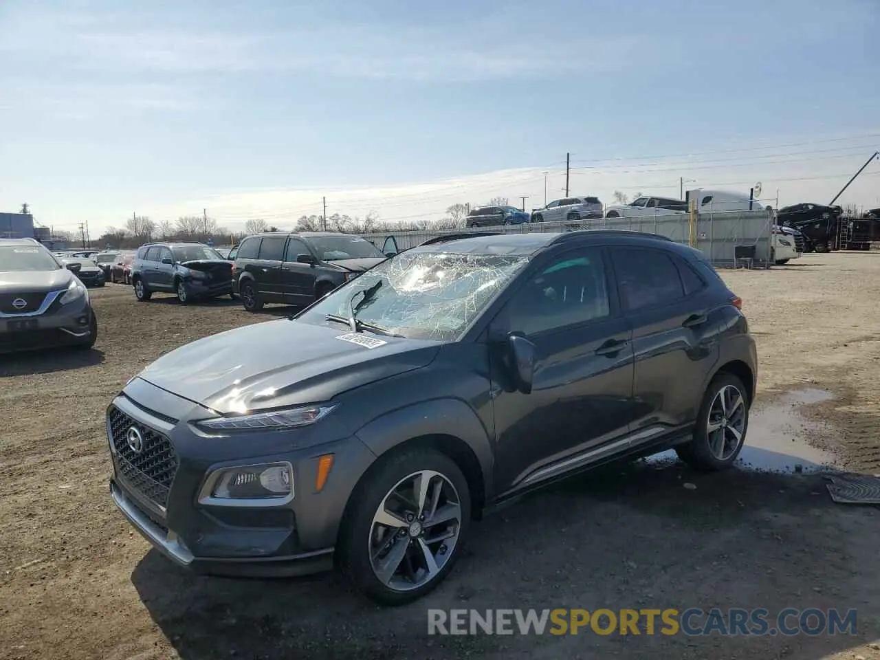 1 Photograph of a damaged car KM8K3CA52LU412859 HYUNDAI KONA 2020