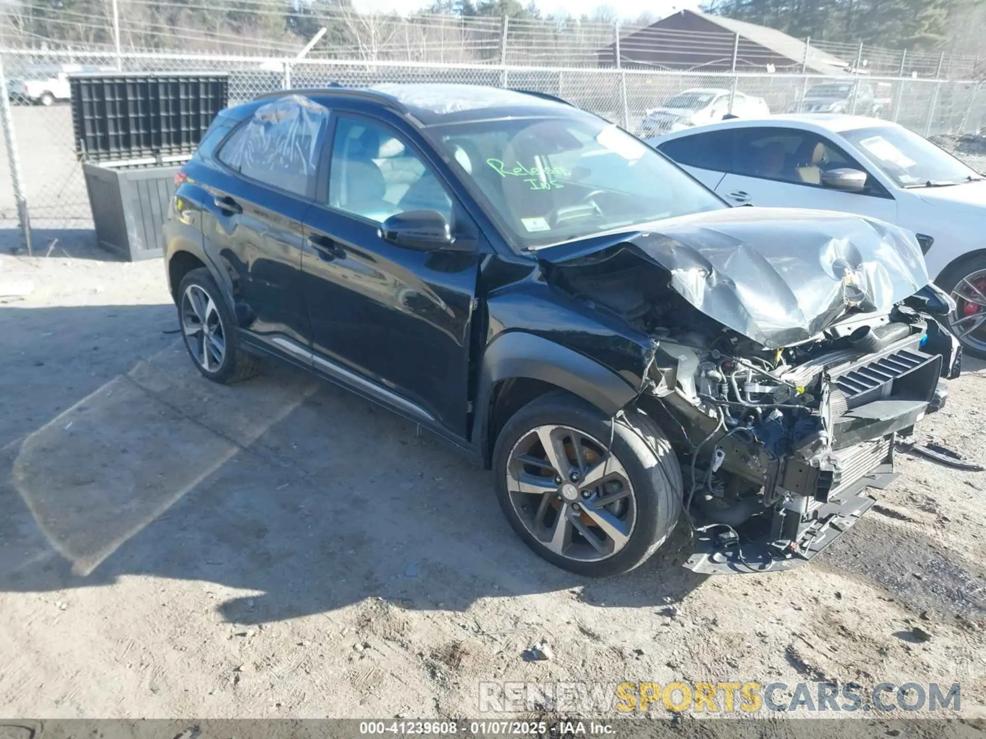 1 Photograph of a damaged car KM8K3CA53LU525591 HYUNDAI KONA 2020