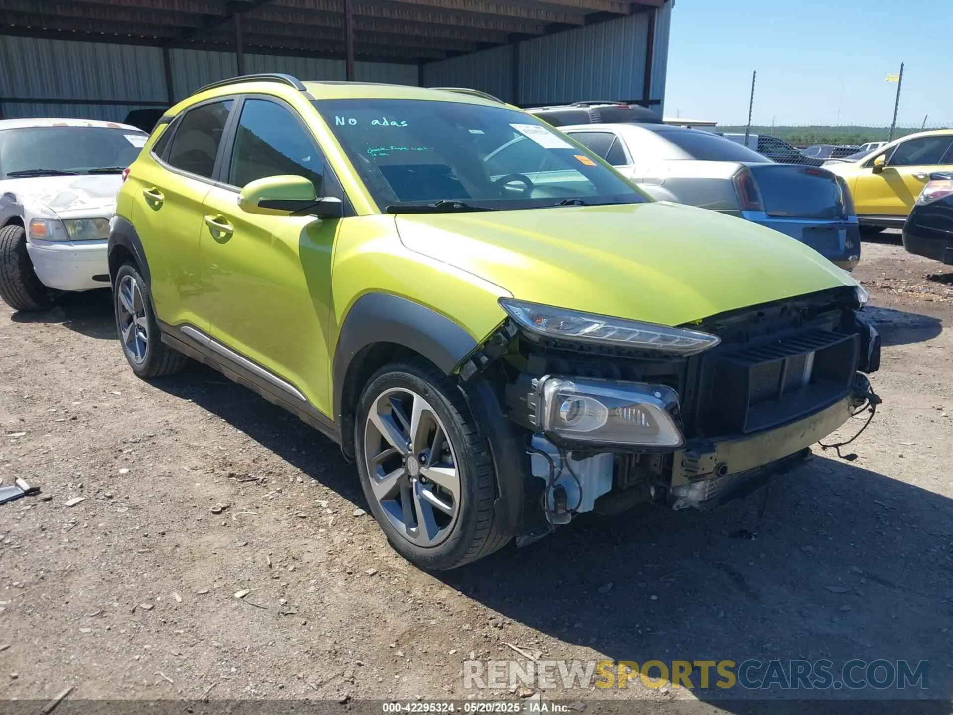 1 Фотография поврежденного автомобиля KM8K3CA5XLU464949 HYUNDAI KONA 2020