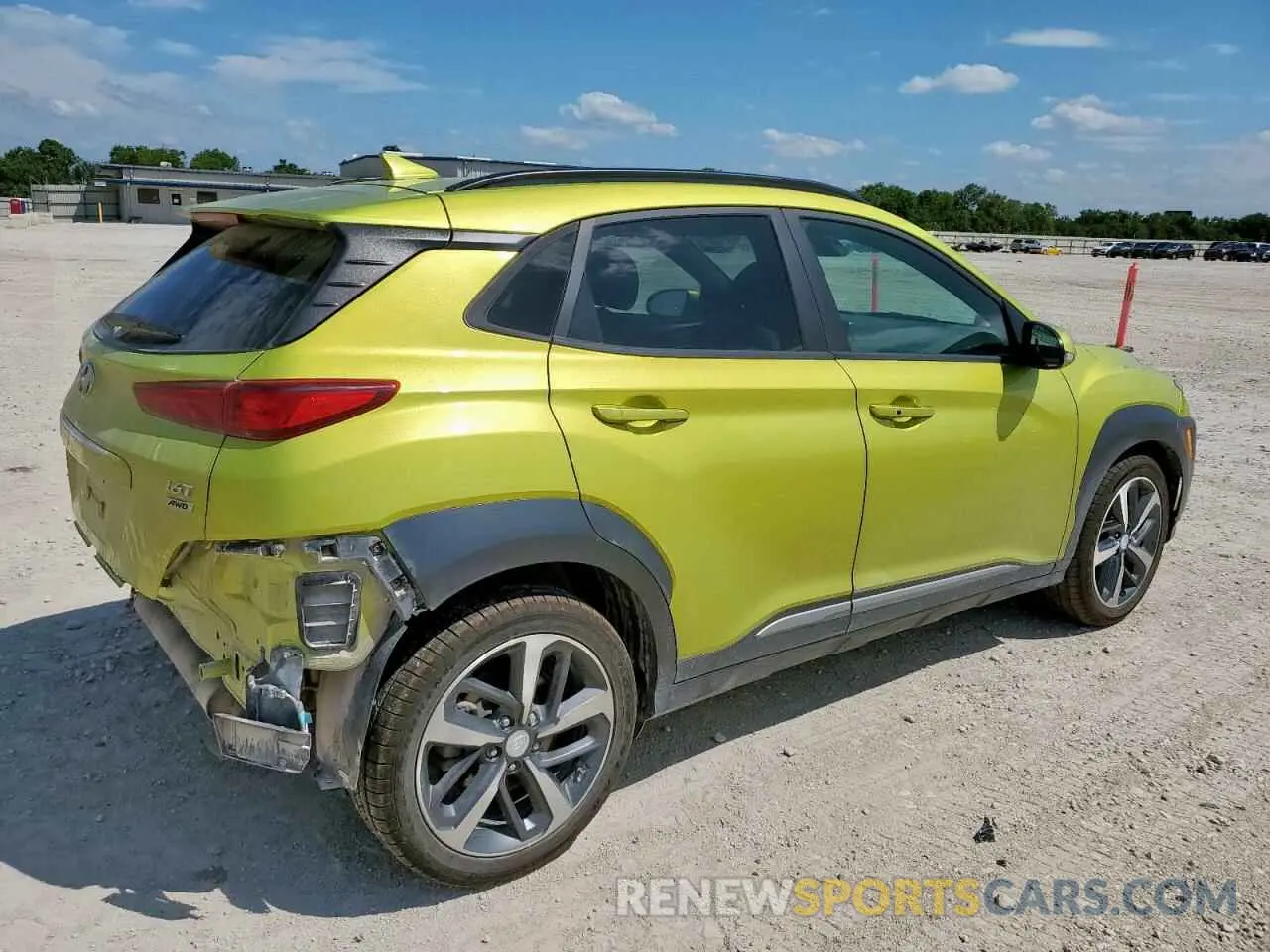 3 Photograph of a damaged car KM8K5CA50LU501596 HYUNDAI KONA 2020