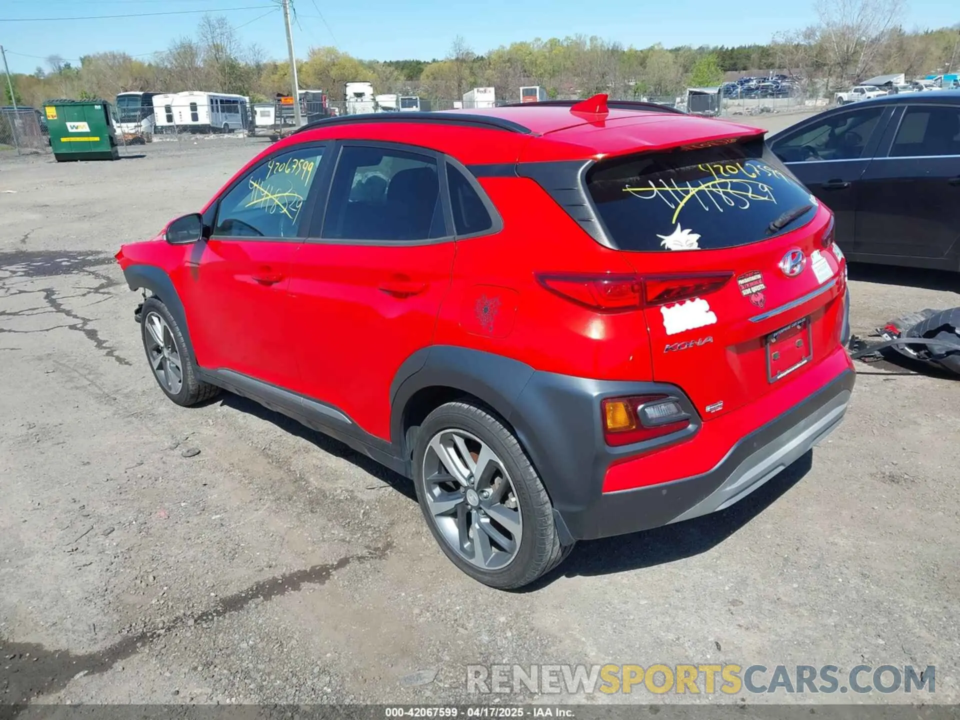 3 Фотография поврежденного автомобиля KM8K5CA51LU539807 HYUNDAI KONA 2020
