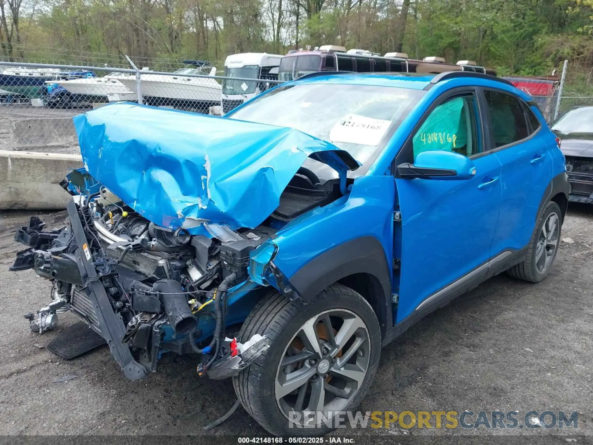 2 Photograph of a damaged car KM8K5CA57LU495375 HYUNDAI KONA 2020