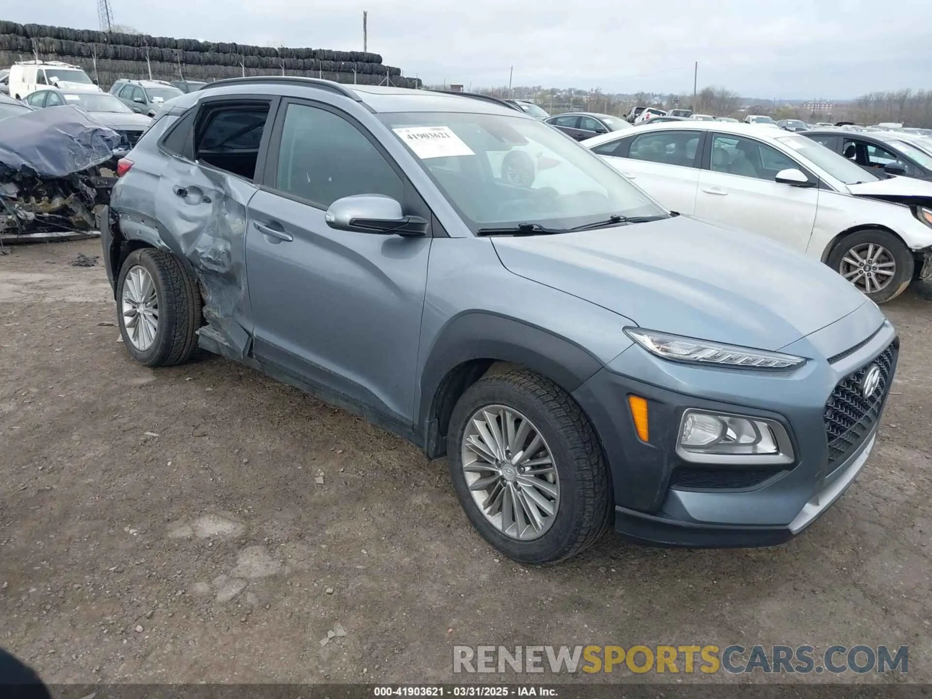 1 Photograph of a damaged car KM8K6CAA6LU448963 HYUNDAI KONA 2020