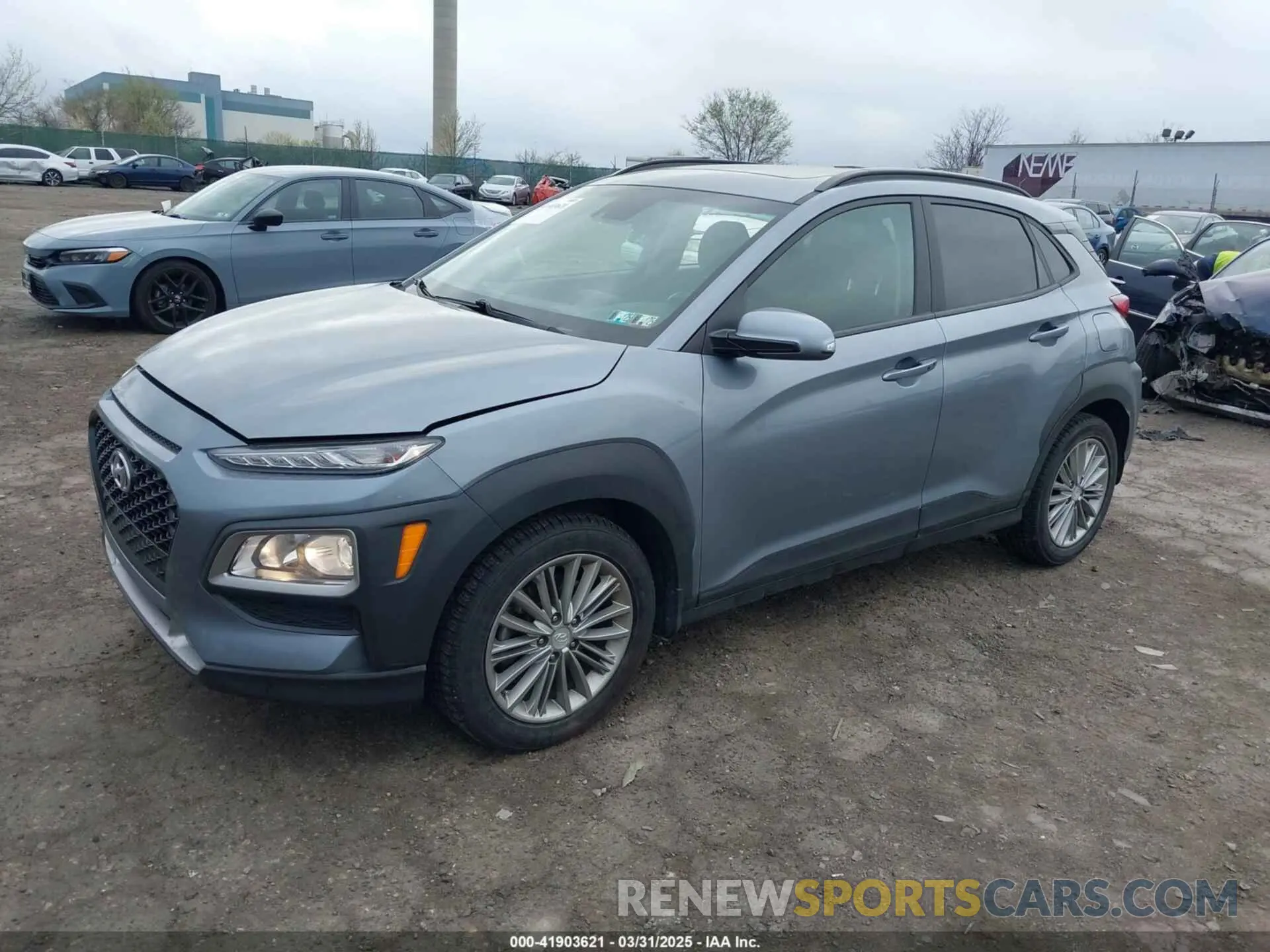 2 Photograph of a damaged car KM8K6CAA6LU448963 HYUNDAI KONA 2020