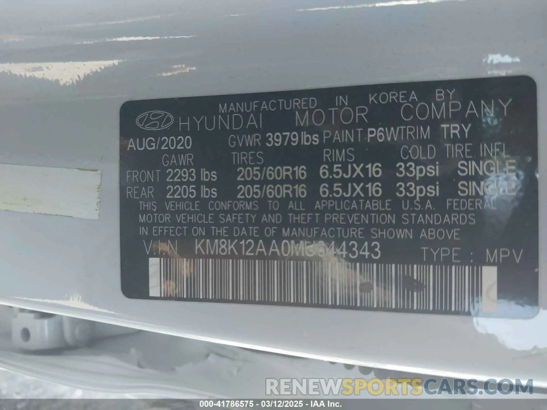 9 Photograph of a damaged car KM8K12AA0MU644343 HYUNDAI KONA 2021
