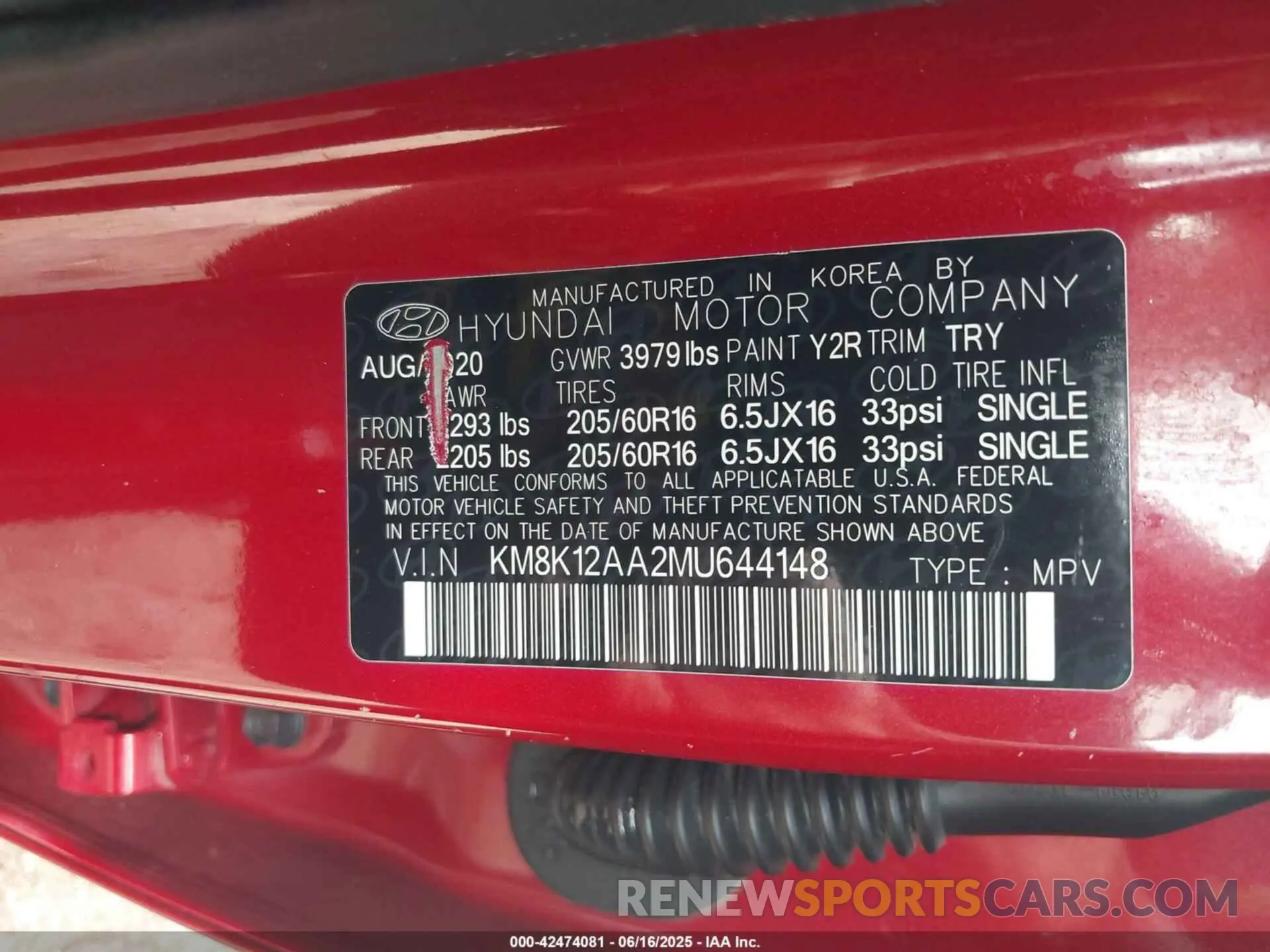 9 Photograph of a damaged car KM8K12AA2MU644148 HYUNDAI KONA 2021