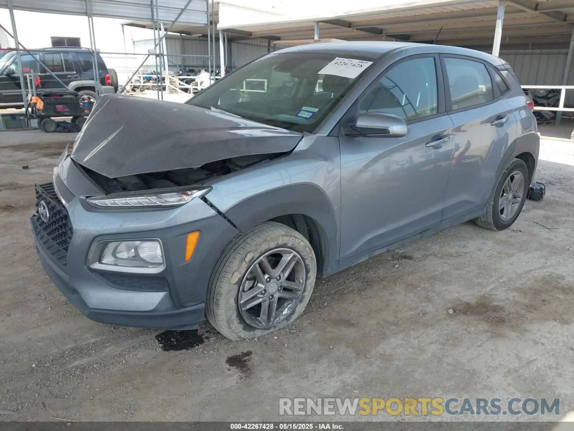 2 Photograph of a damaged car KM8K12AA3MU611563 HYUNDAI KONA 2021