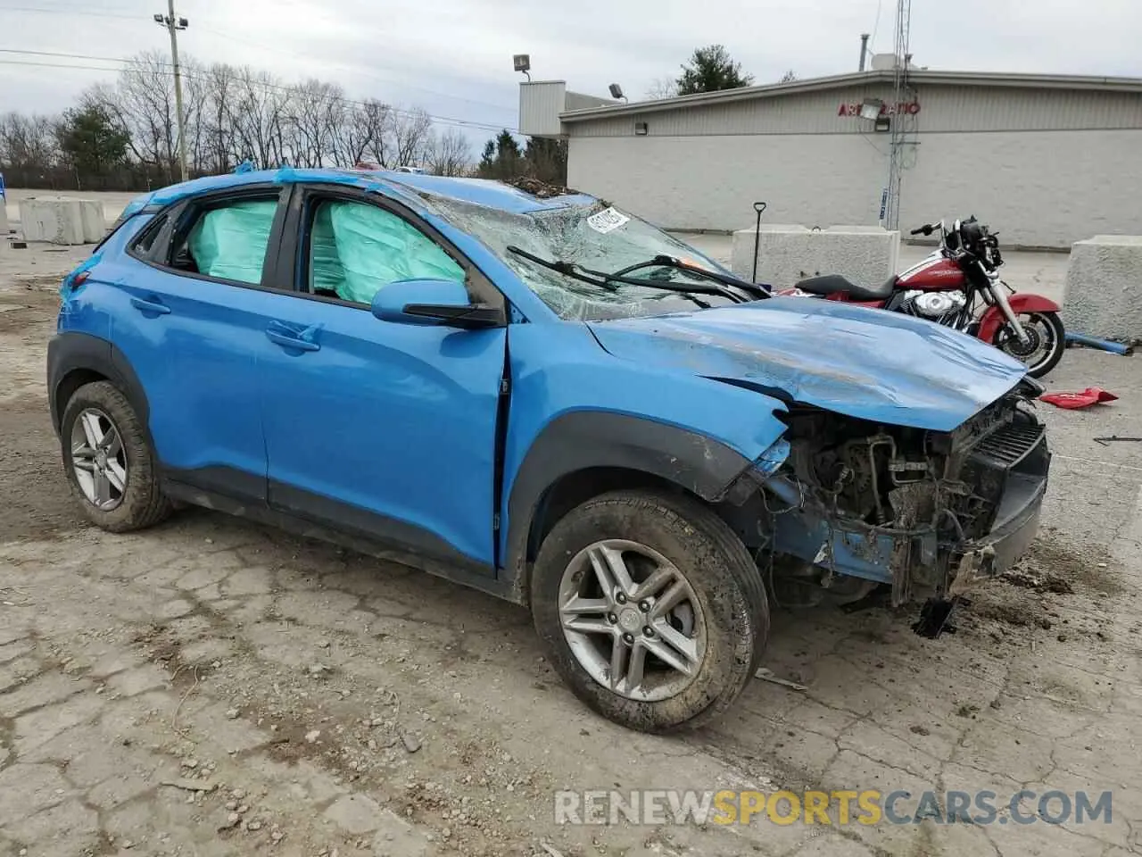 4 Photograph of a damaged car KM8K12AA5MU638103 HYUNDAI KONA 2021