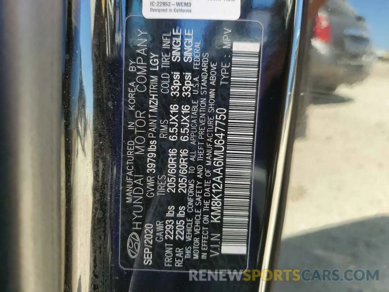12 Фотография поврежденного автомобиля KM8K12AA6MU647750 HYUNDAI KONA 2021