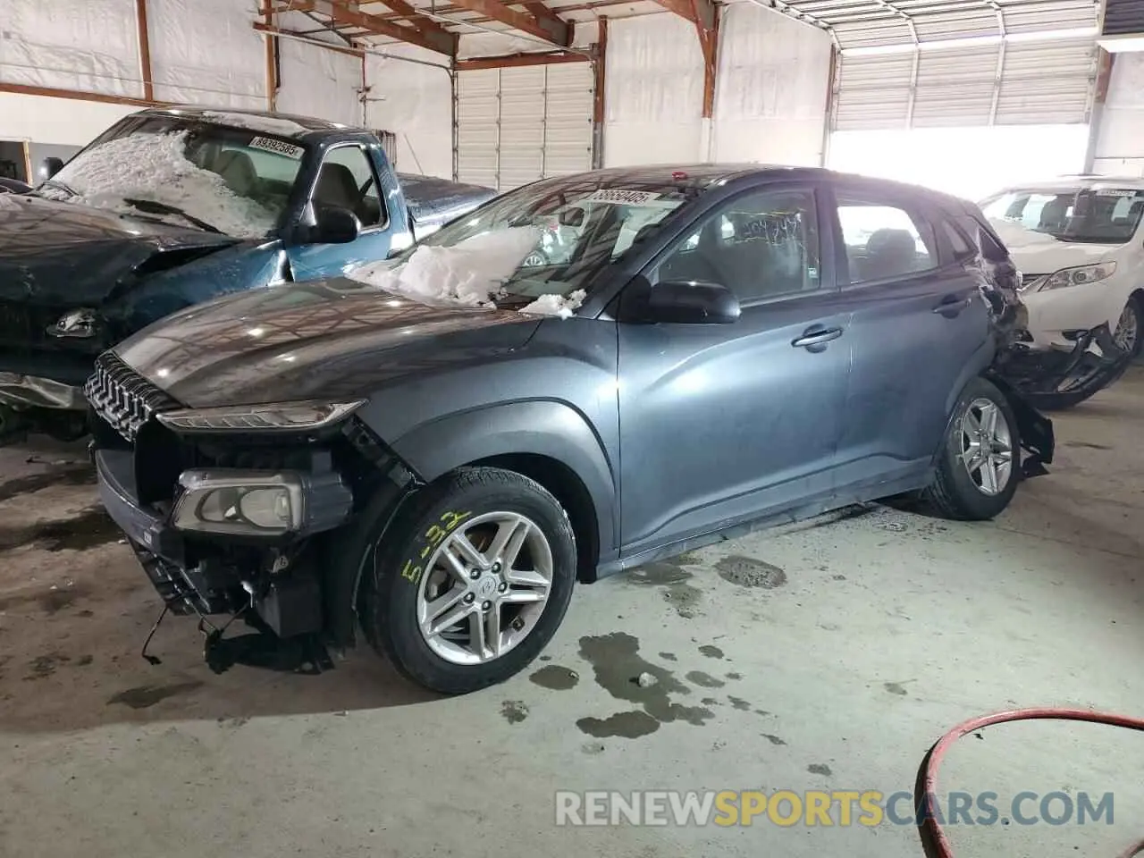 1 Photograph of a damaged car KM8K12AA8MU658734 HYUNDAI KONA 2021