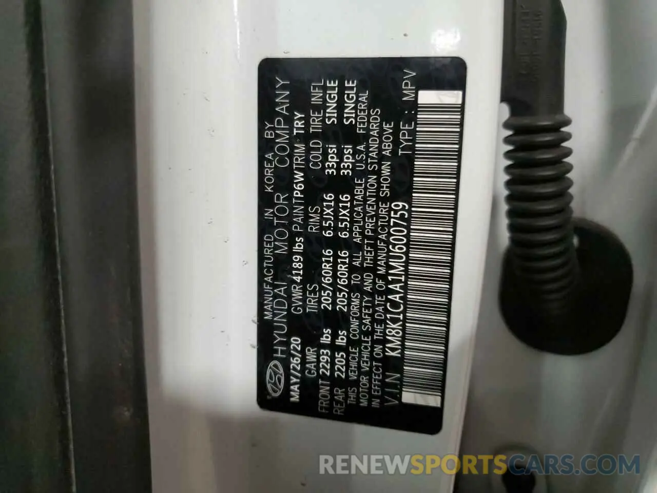 14 Photograph of a damaged car KM8K1CAA1MU600759 HYUNDAI KONA 2021