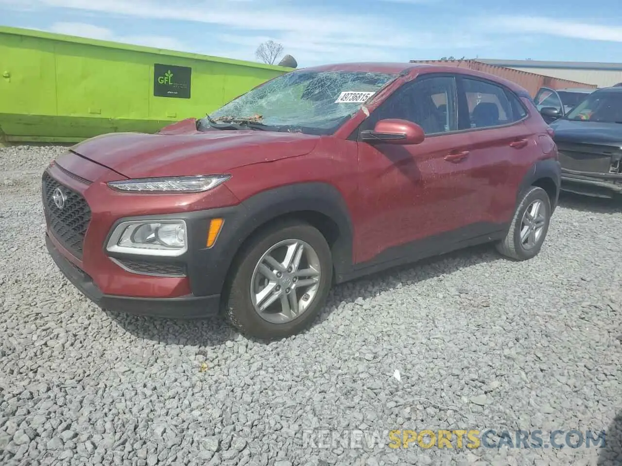 1 Photograph of a damaged car KM8K1CAA4MU644545 HYUNDAI KONA 2021