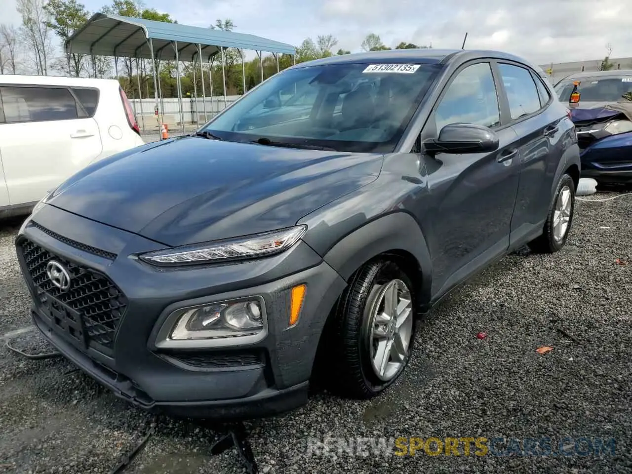 1 Photograph of a damaged car KM8K1CAA5MU643078 HYUNDAI KONA 2021
