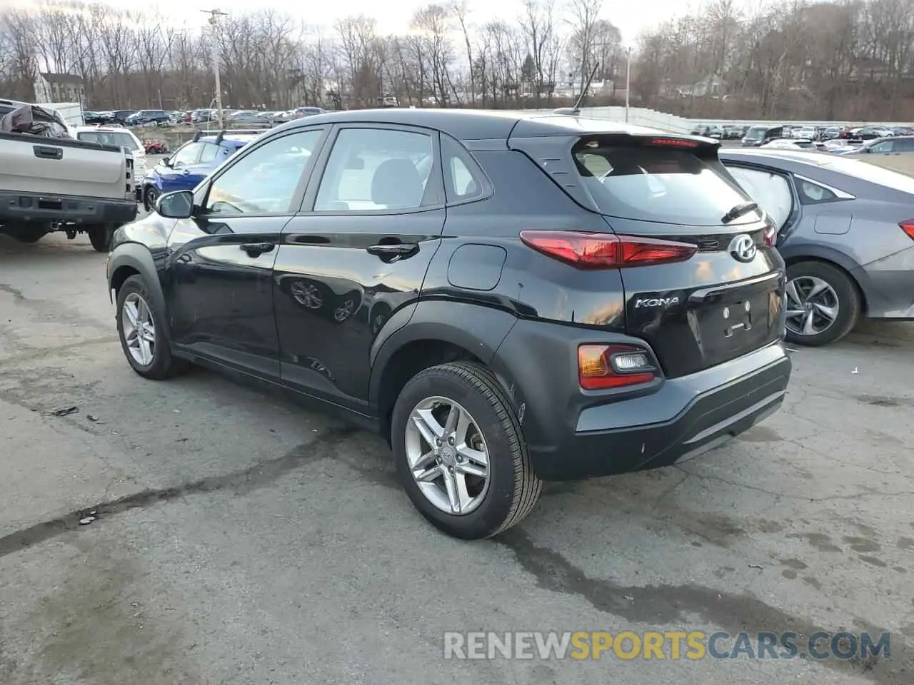 2 Photograph of a damaged car KM8K1CAA7MU736328 HYUNDAI KONA 2021