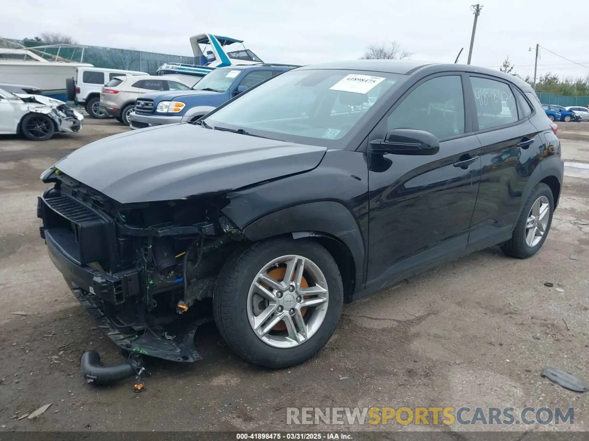 2 Photograph of a damaged car KM8K1CAA8MU738427 HYUNDAI KONA 2021