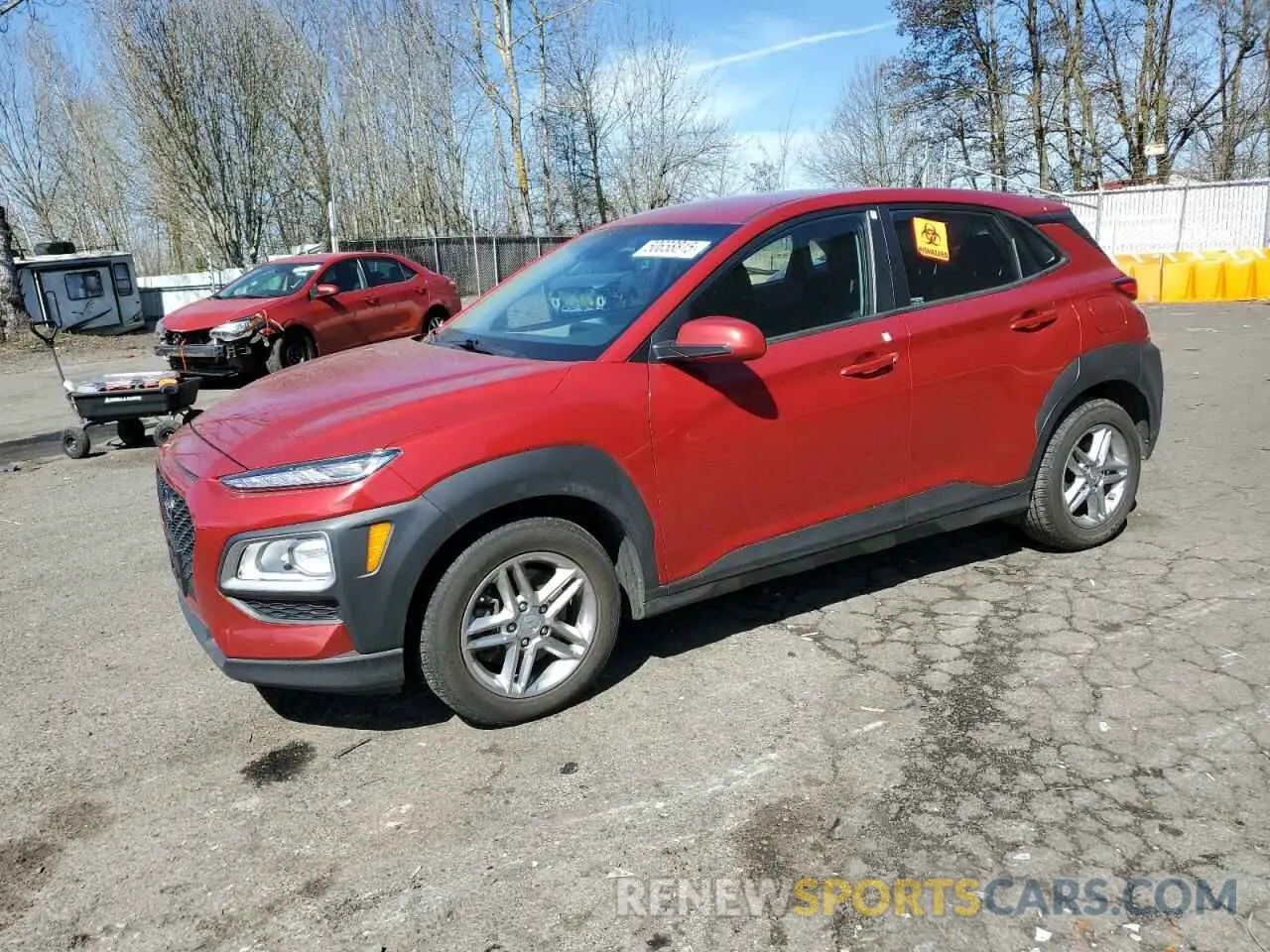 1 Photograph of a damaged car KM8K1CAAXMU748165 HYUNDAI KONA 2021