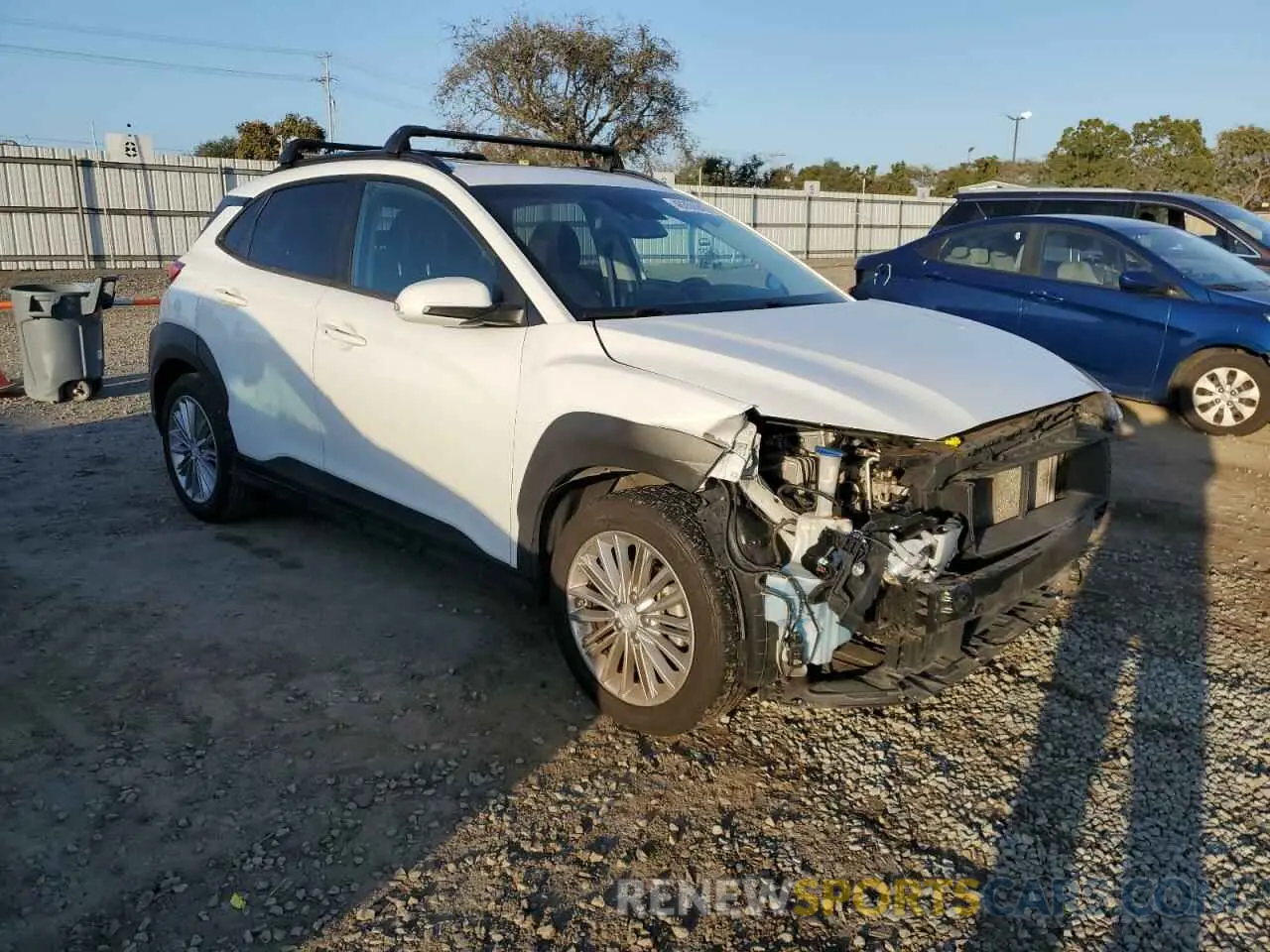 4 Photograph of a damaged car KM8K22AA1MU615656 HYUNDAI KONA 2021