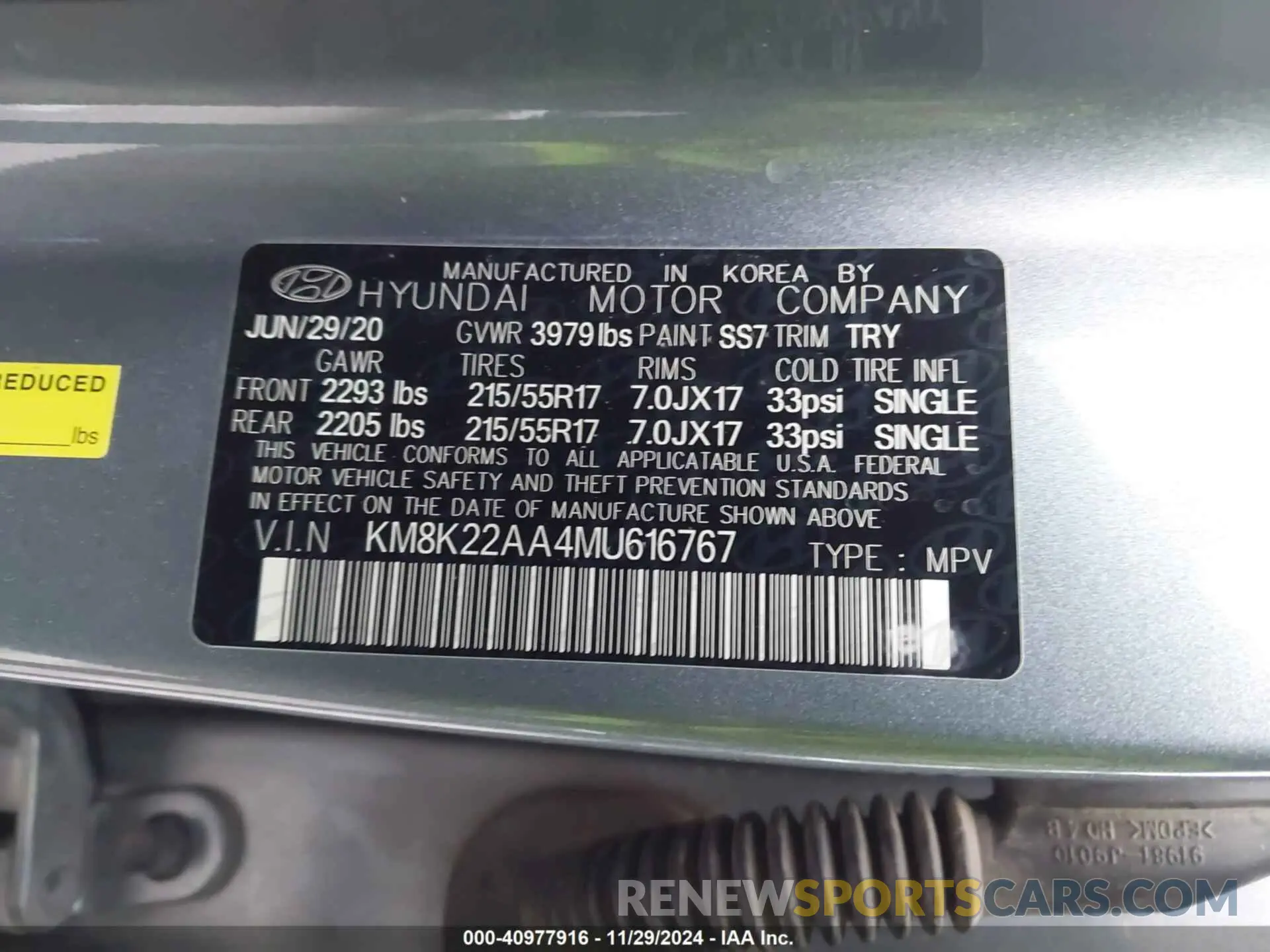 9 Фотография поврежденного автомобиля KM8K22AA4MU616767 HYUNDAI KONA 2021