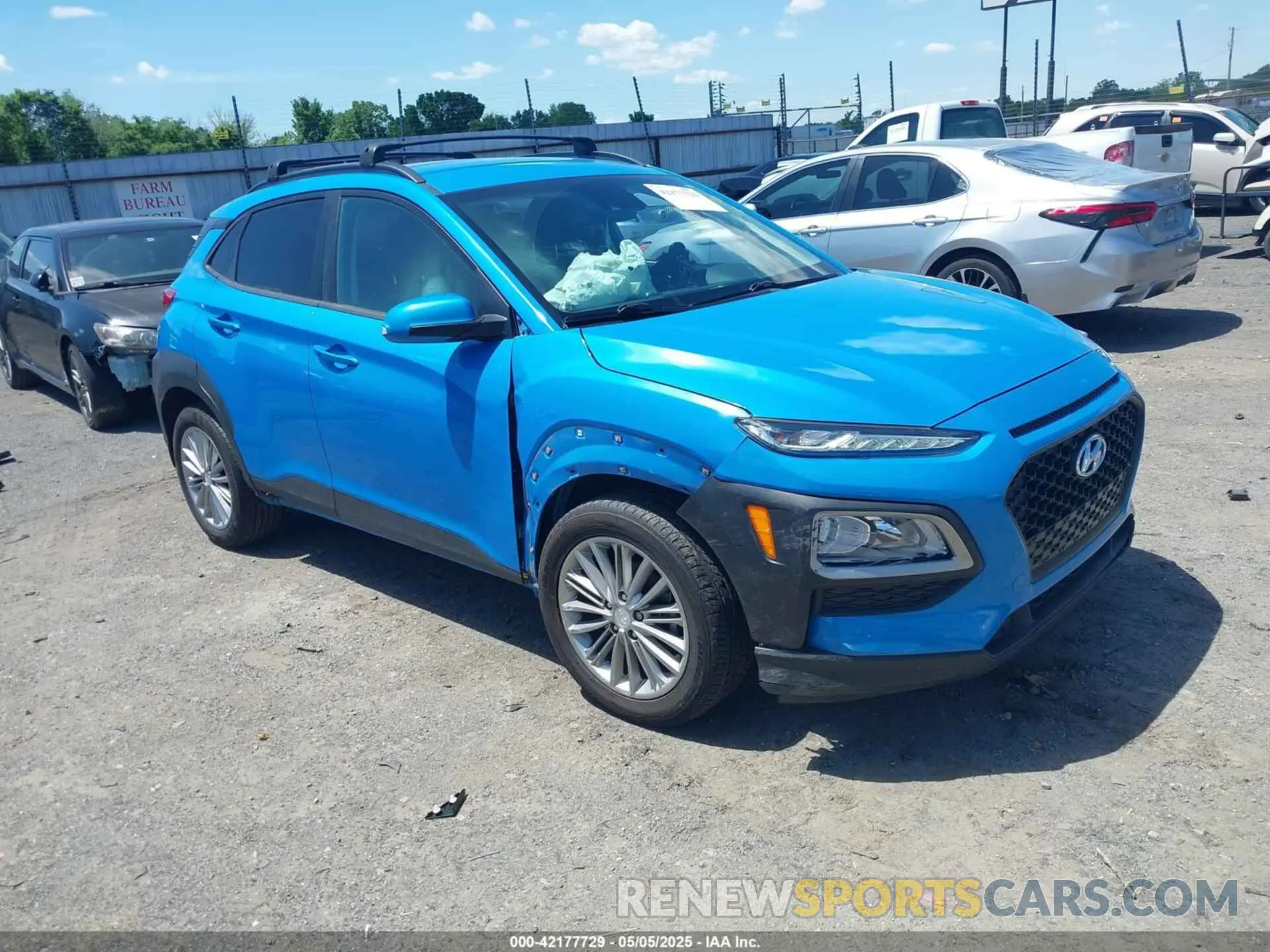 1 Photograph of a damaged car KM8K22AA4MU621368 HYUNDAI KONA 2021