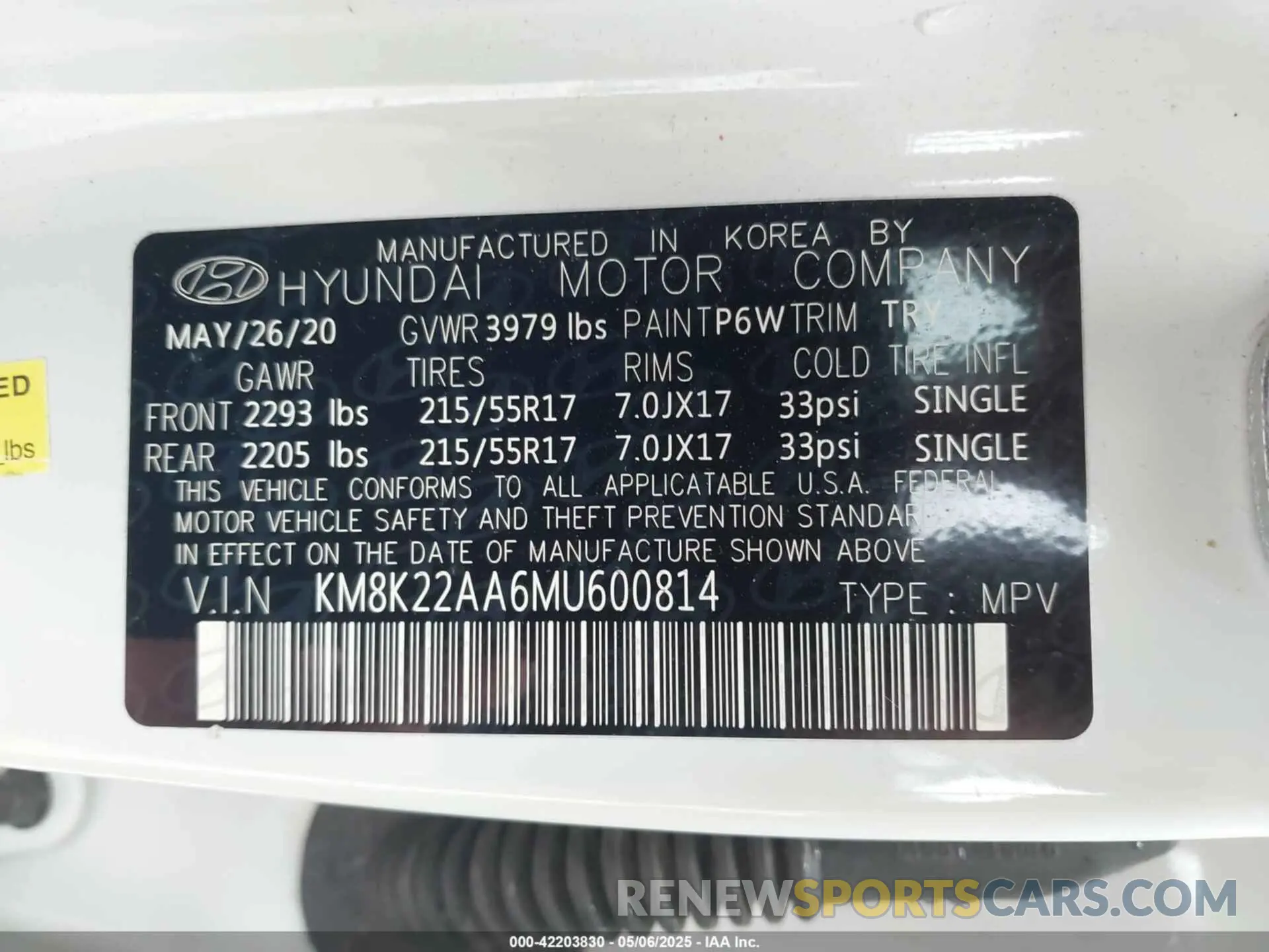 9 Фотография поврежденного автомобиля KM8K22AA6MU600814 HYUNDAI KONA 2021