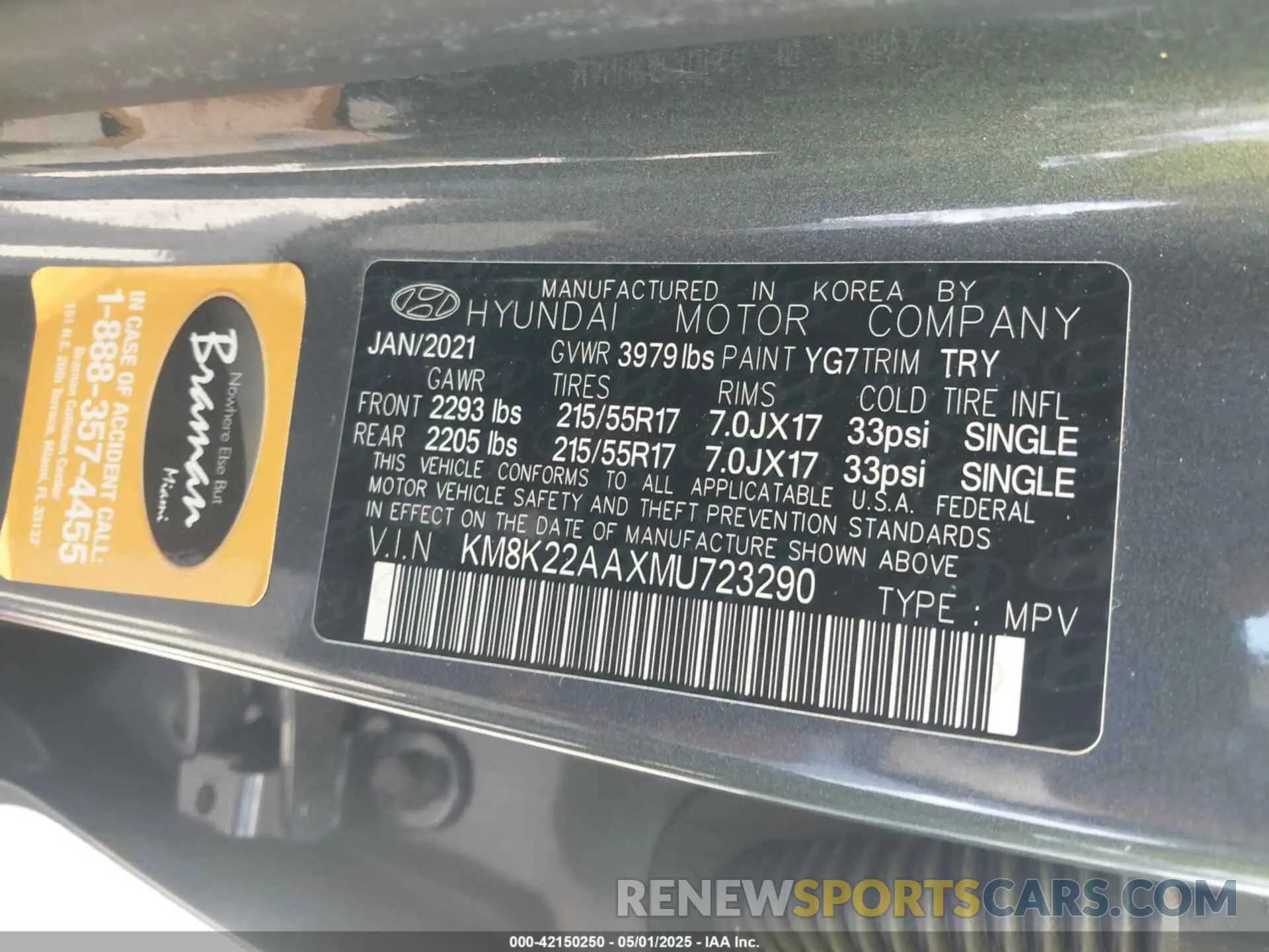 9 Photograph of a damaged car KM8K22AAXMU723290 HYUNDAI KONA 2021