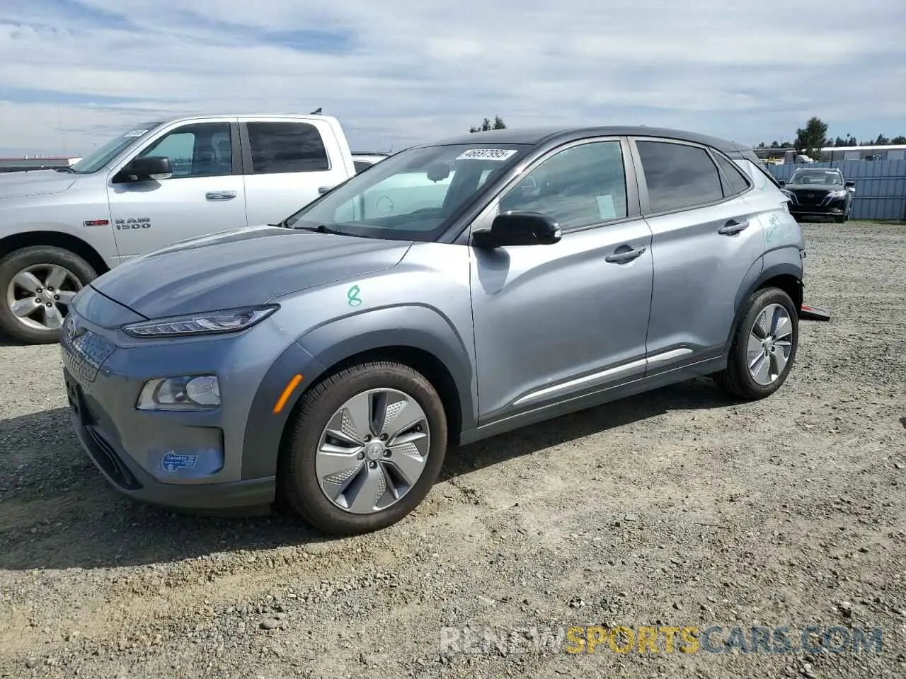 1 Photograph of a damaged car KM8K23AG3MU126010 HYUNDAI KONA 2021