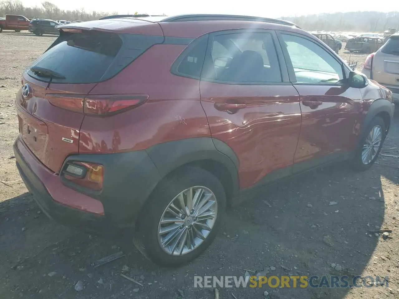 3 Фотография поврежденного автомобиля KM8K2CAA7MU649753 HYUNDAI KONA 2021