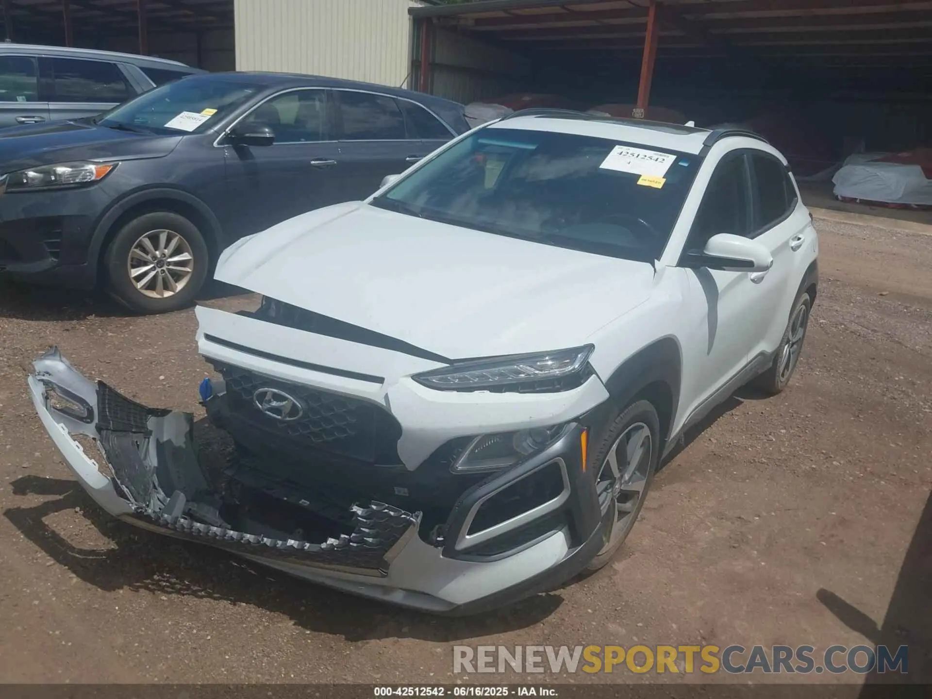 2 Photograph of a damaged car KM8K33A50MU661968 HYUNDAI KONA 2021