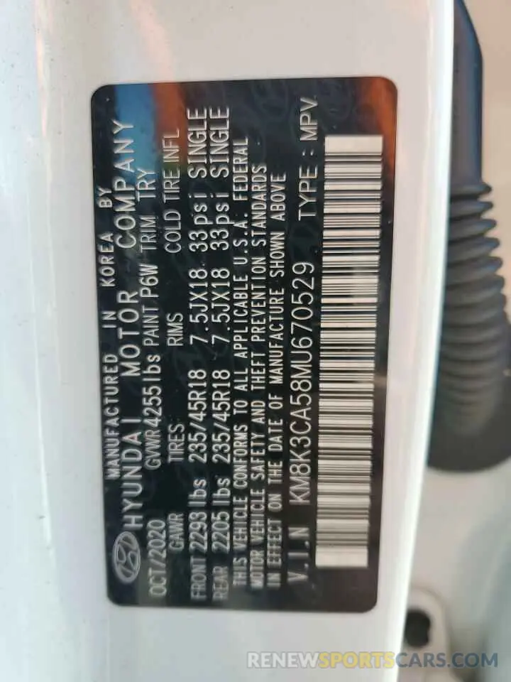 15 Photograph of a damaged car KM8K3CA58MU670529 HYUNDAI KONA 2021