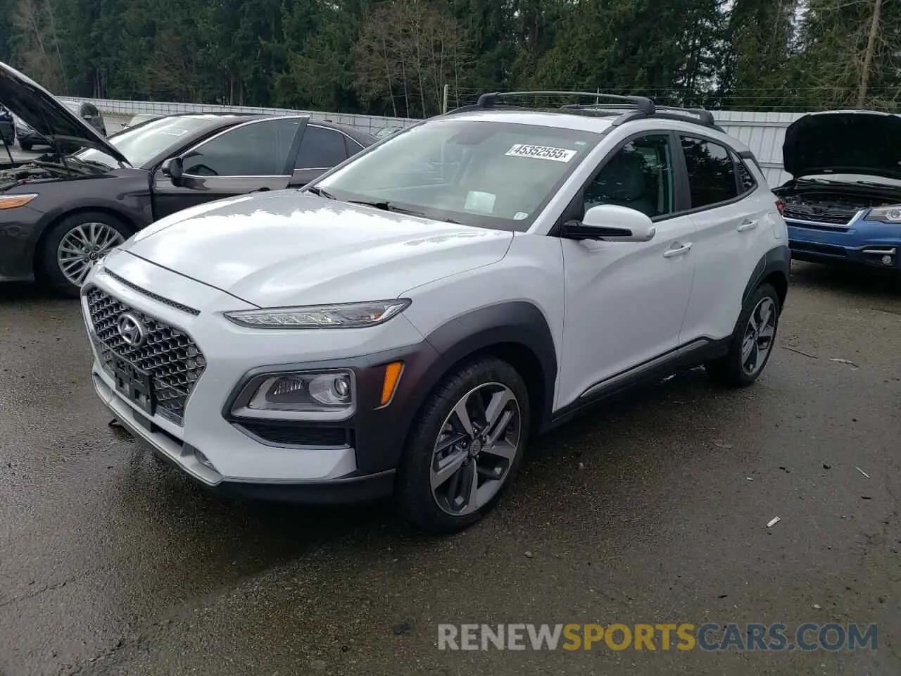 1 Photograph of a damaged car KM8K5CA56MU664366 HYUNDAI KONA 2021