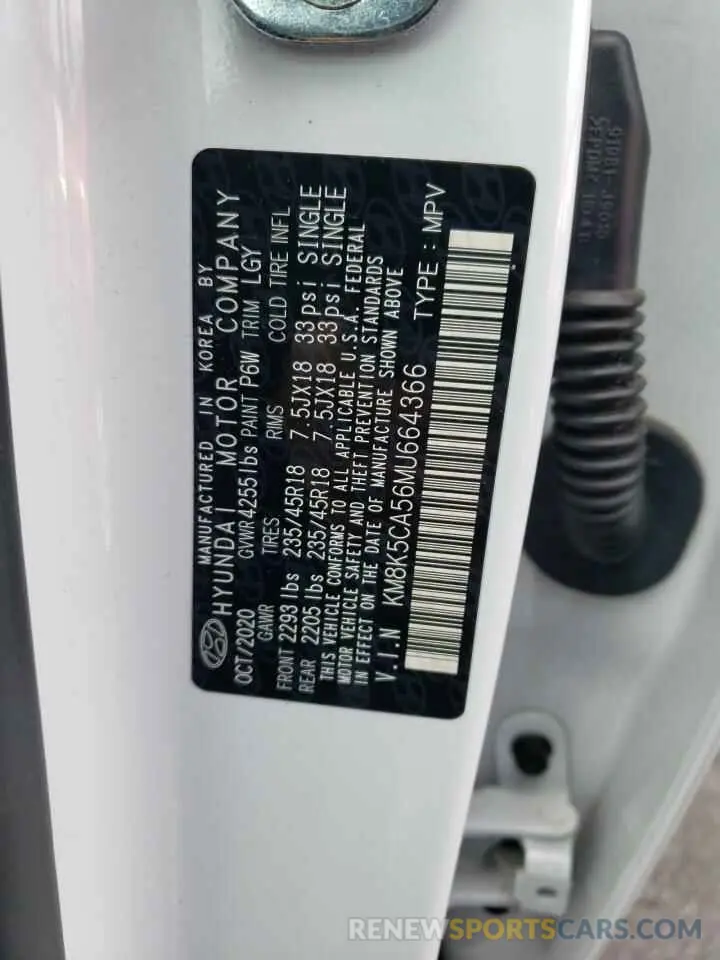 14 Photograph of a damaged car KM8K5CA56MU664366 HYUNDAI KONA 2021