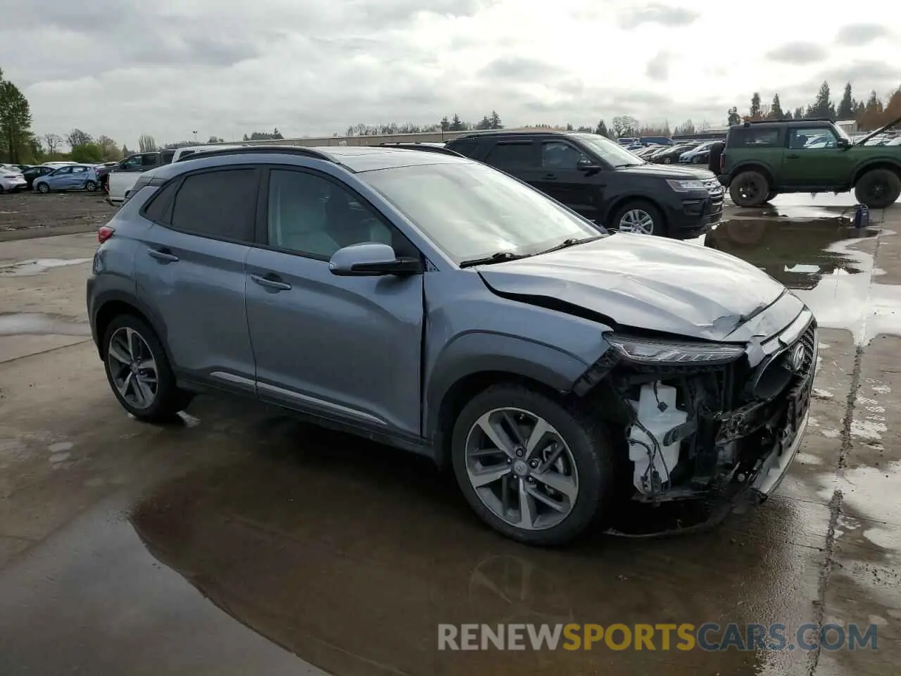 4 Photograph of a damaged car KM8K5CA5XMU665004 HYUNDAI KONA 2021