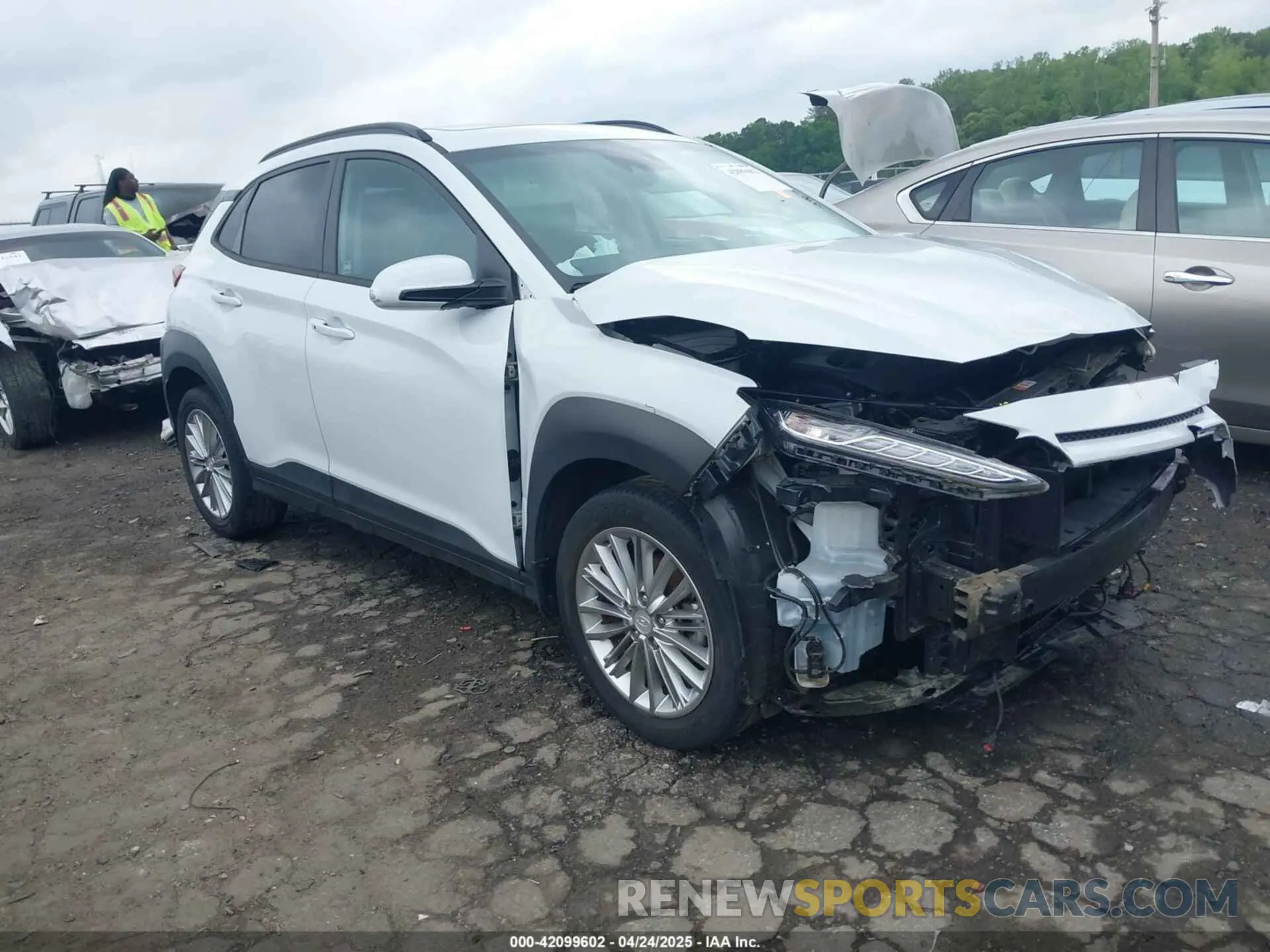 1 Photograph of a damaged car KM8K62AAXMU601100 HYUNDAI KONA 2021
