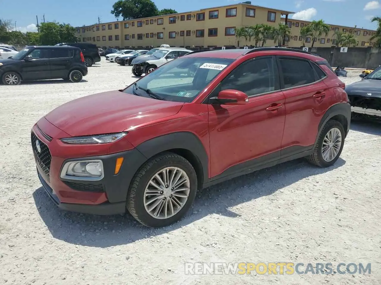 1 Фотография поврежденного автомобиля KM8K6CAA4MU745764 HYUNDAI KONA 2021