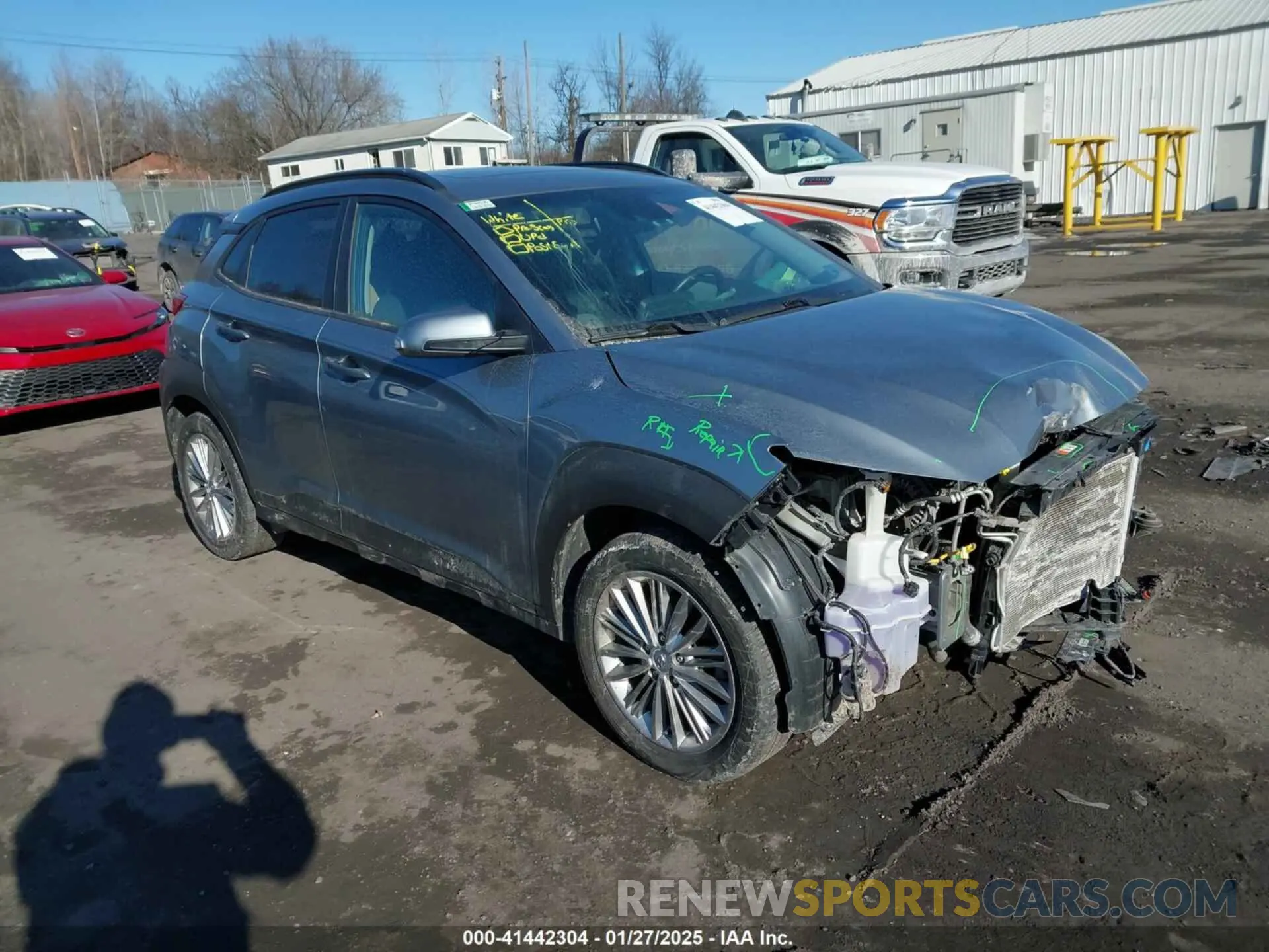 1 Фотография поврежденного автомобиля KM8K6CAA5MU682254 HYUNDAI KONA 2021