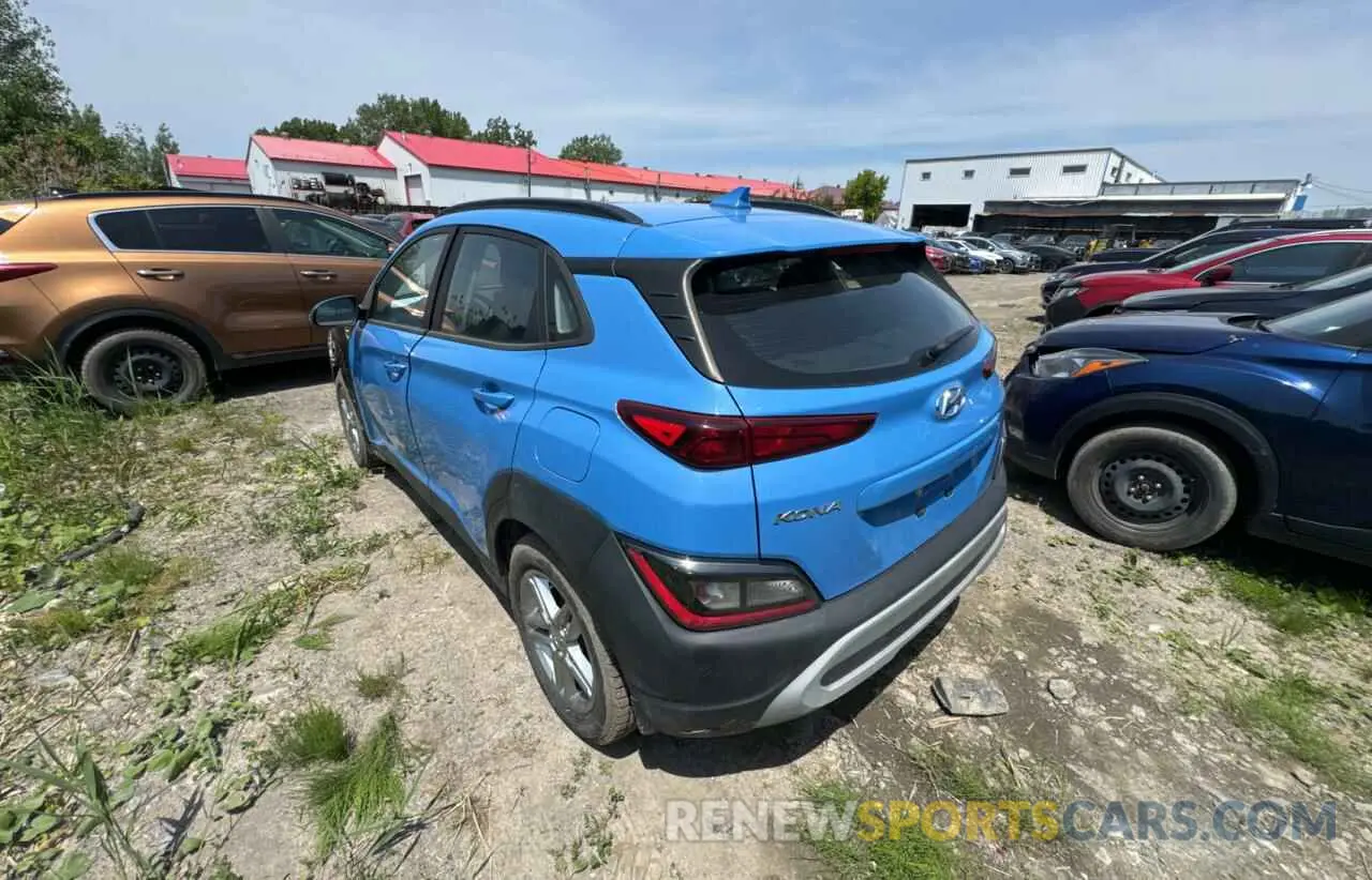 3 Photograph of a damaged car KM8K12AB8NU846180 HYUNDAI KONA 2022