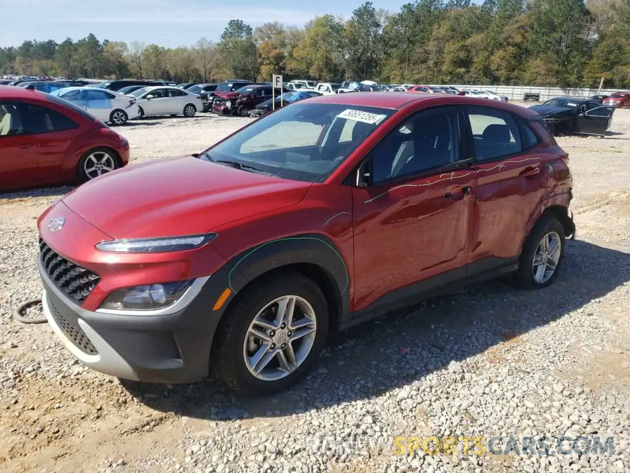 1 Photograph of a damaged car KM8K22AB1NU766989 HYUNDAI KONA 2022