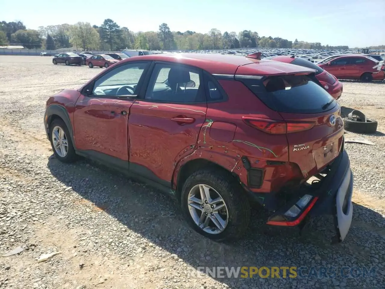 2 Photograph of a damaged car KM8K22AB1NU766989 HYUNDAI KONA 2022