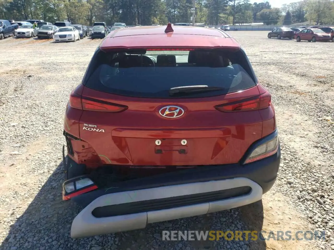 6 Photograph of a damaged car KM8K22AB1NU766989 HYUNDAI KONA 2022