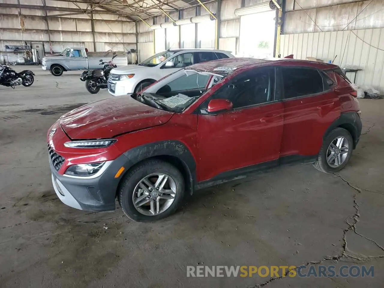 1 Photograph of a damaged car KM8K22AB2NU877731 HYUNDAI KONA 2022