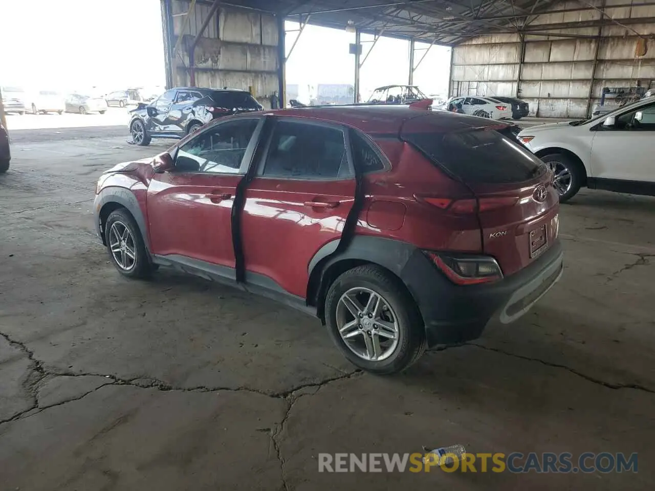 2 Photograph of a damaged car KM8K22AB2NU877731 HYUNDAI KONA 2022