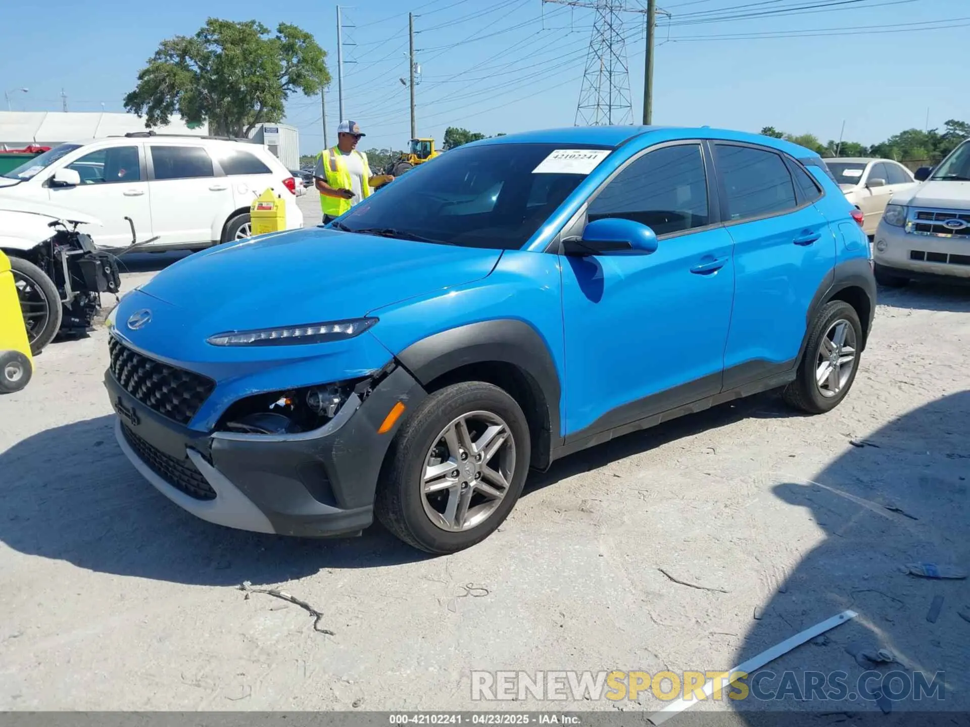 2 Photograph of a damaged car KM8K22AB4NU867038 HYUNDAI KONA 2022