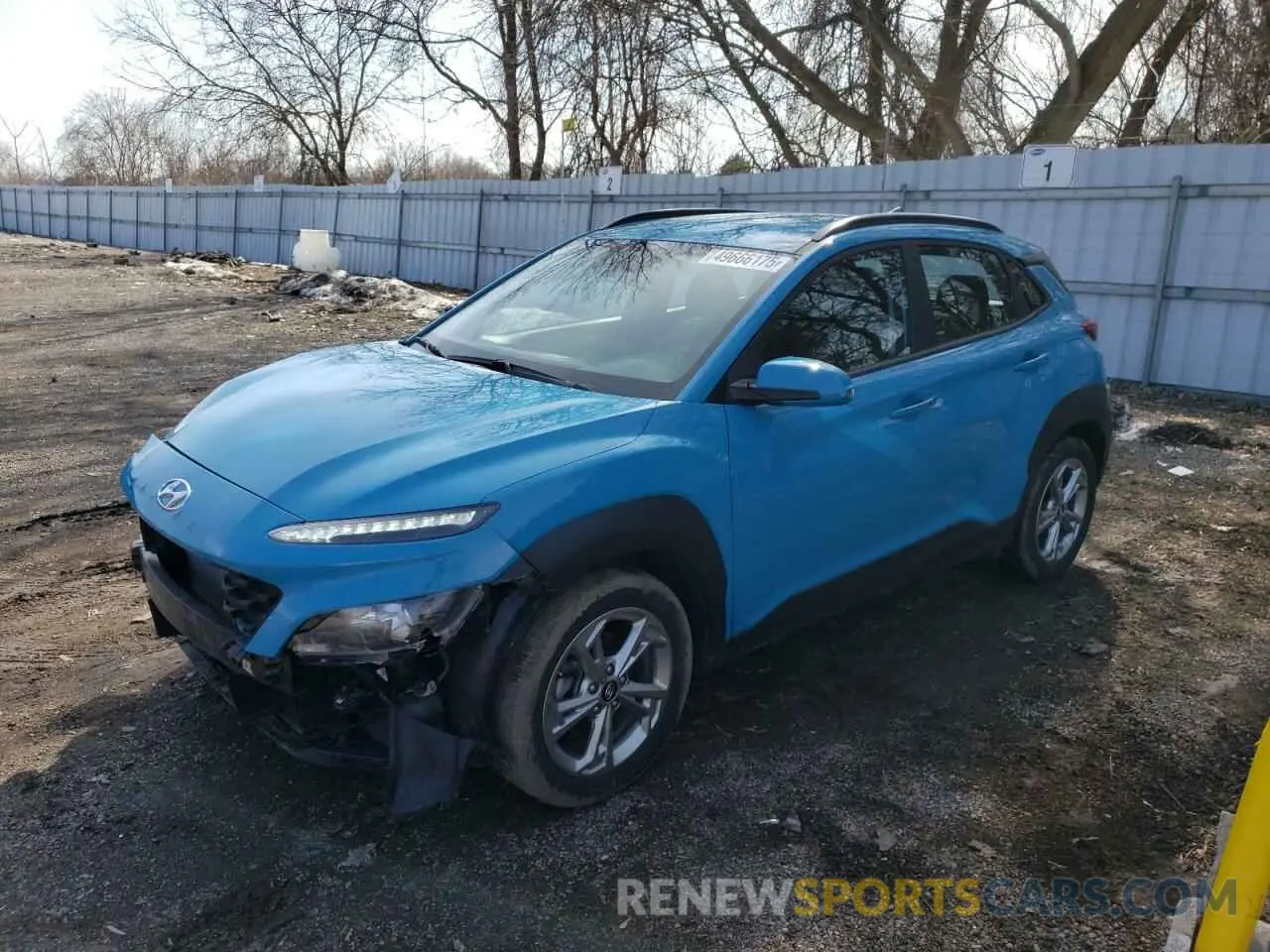 1 Photograph of a damaged car KM8K22AB6NU810548 HYUNDAI KONA 2022